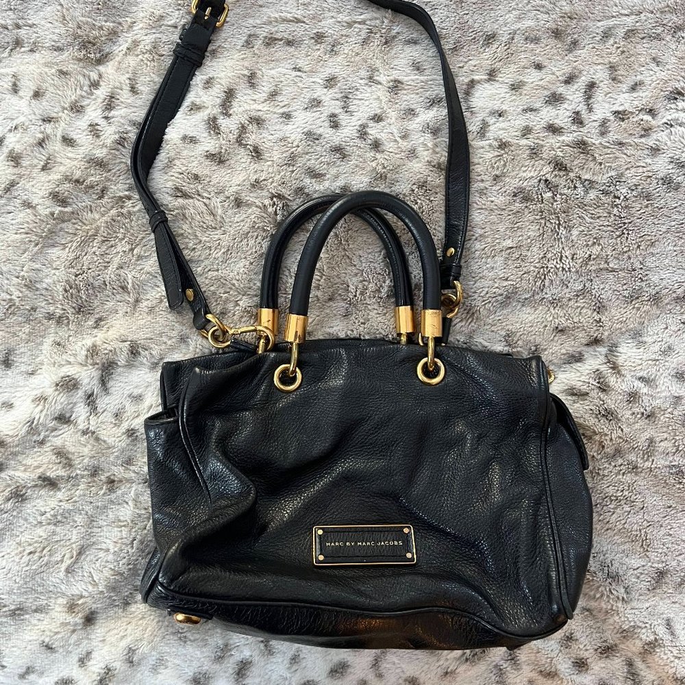 Black Marc Jacobs Black Satchel with Adjustable Crossbody Strap